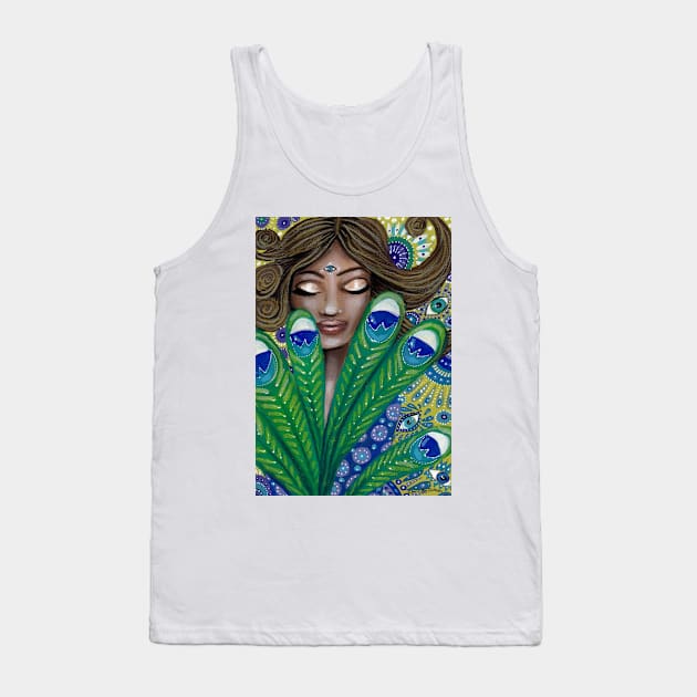 The Peacock Nymph Tank Top by cheriedirksen